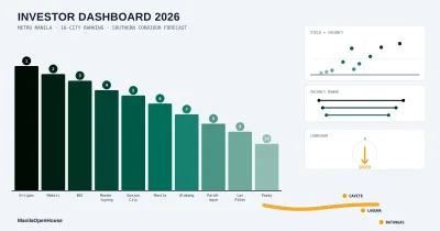 Metro Manila Investor Dashboard 2026: 10 Cities Ranked by Yield, Occupancy and Rent — and Why the Smart Money Is Looking South to Cavite, Laguna and Batangas