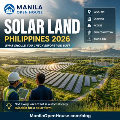 Solar Land in the Philippines, 2026: Where the Solar Farms Are, Which Property Types Can Legally Host Them, and What to Check Before You Buy a Lot for an Energy Business