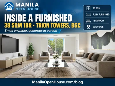 Inside a Furnished 38 sqm 1BR at Trion Towers, BGC