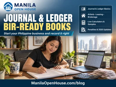 Journal and Ledger: How to Start a Business in the Philippines and Record It the BIR Way (2026)