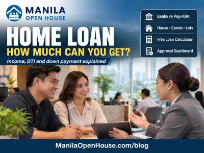 How Much Real Estate Loan Can You Get? Income, DTI, Down Payment, Banks vs Pag-IBIG vs Business Loans (Philippines 2026)