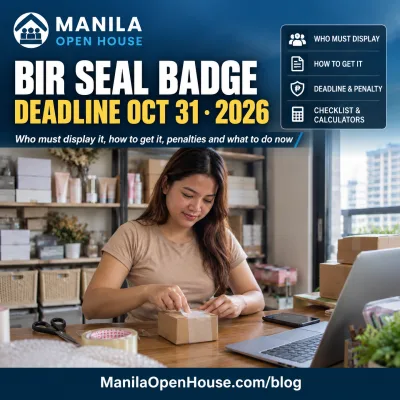 BIR Registration Seal Badge 2026: Who Must Display It, How to Apply, Deadline Oct 31 and Penalties
