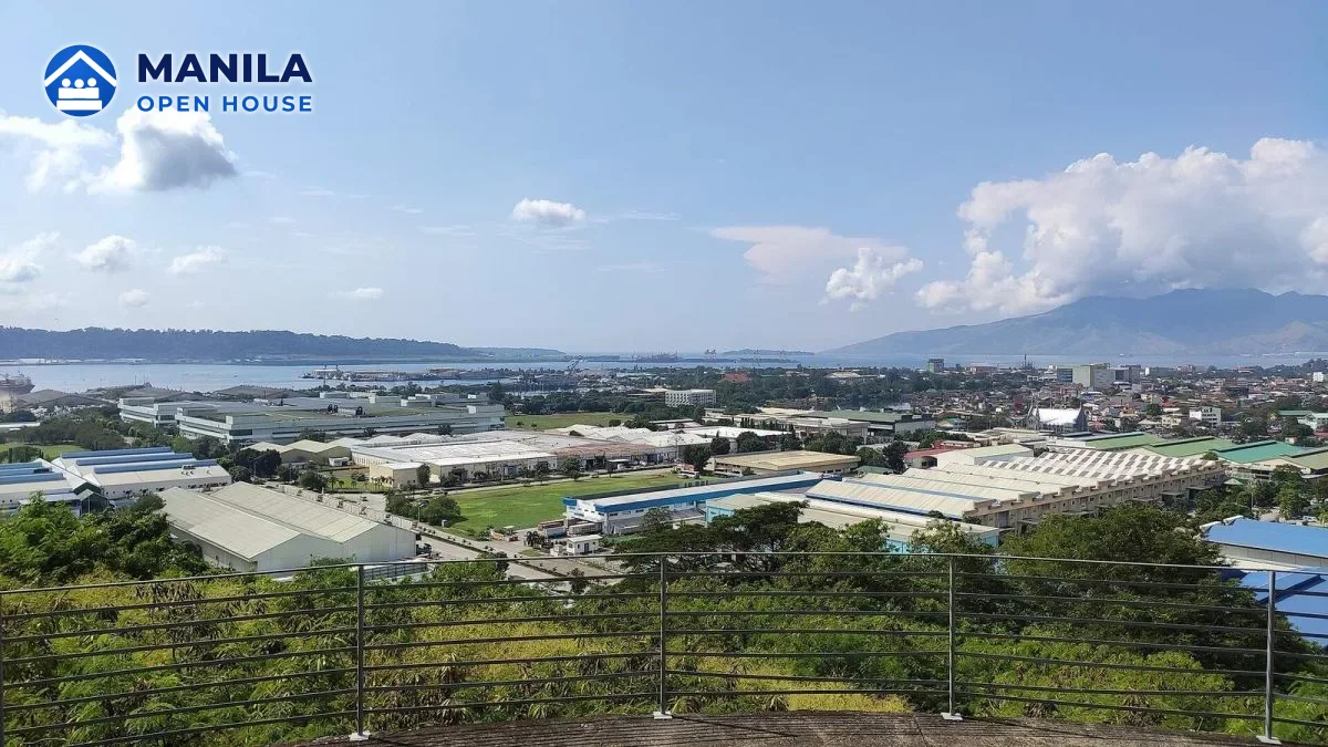 View over the Subic Bay Freeport Zone industrial area and bay in Zambales