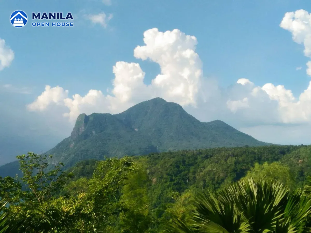 Mount Macolod rising above the Batangas countryside