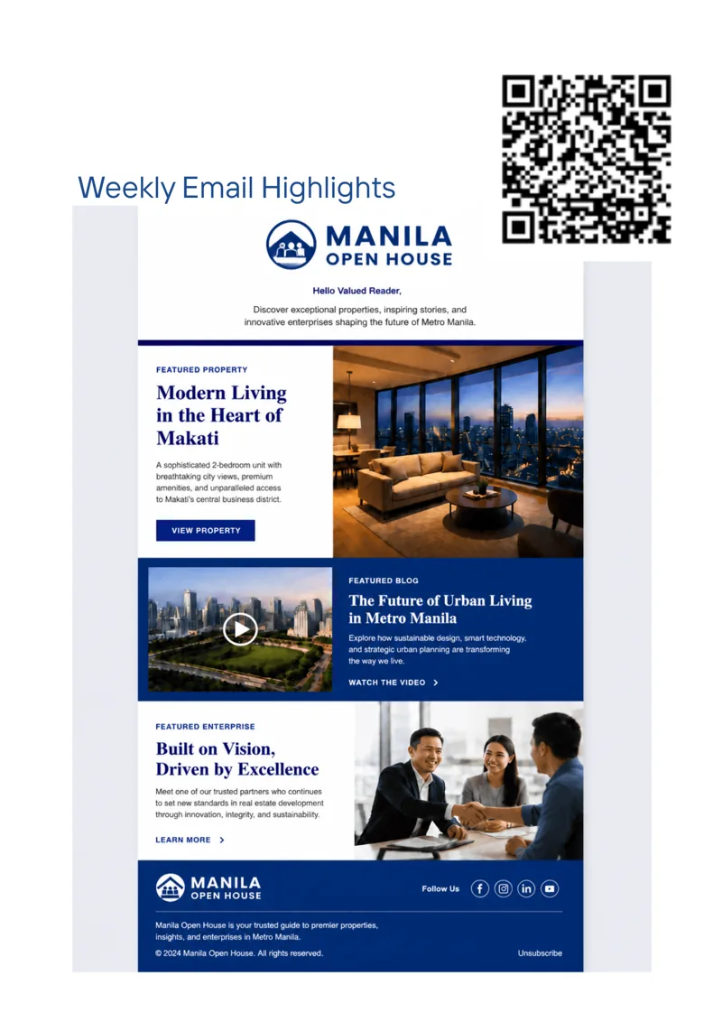 Weekly email highlights
