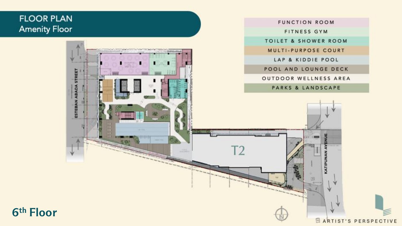 Liv North 6th floor amenity deck plan