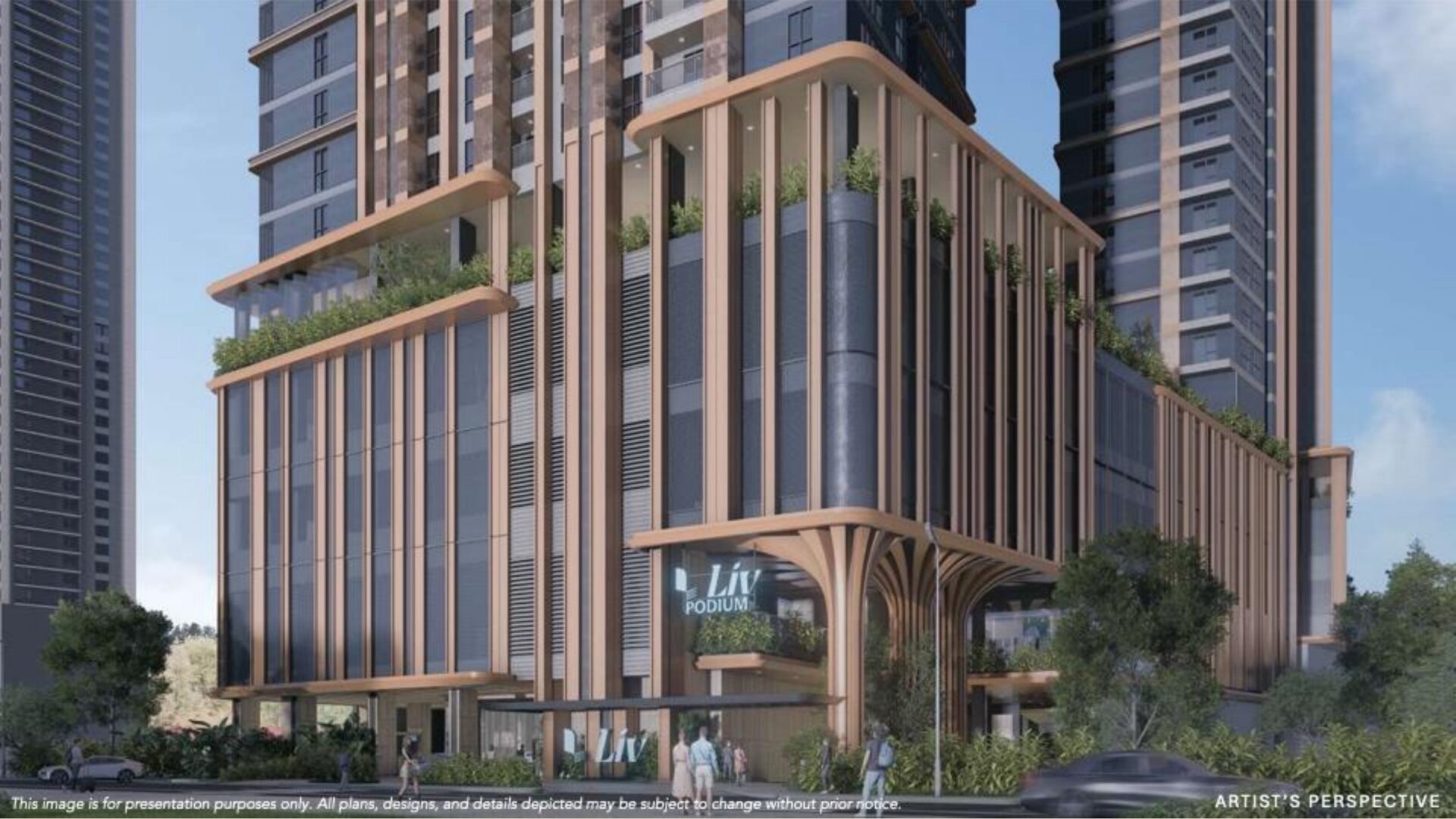Liv North podium ground floor entrance render