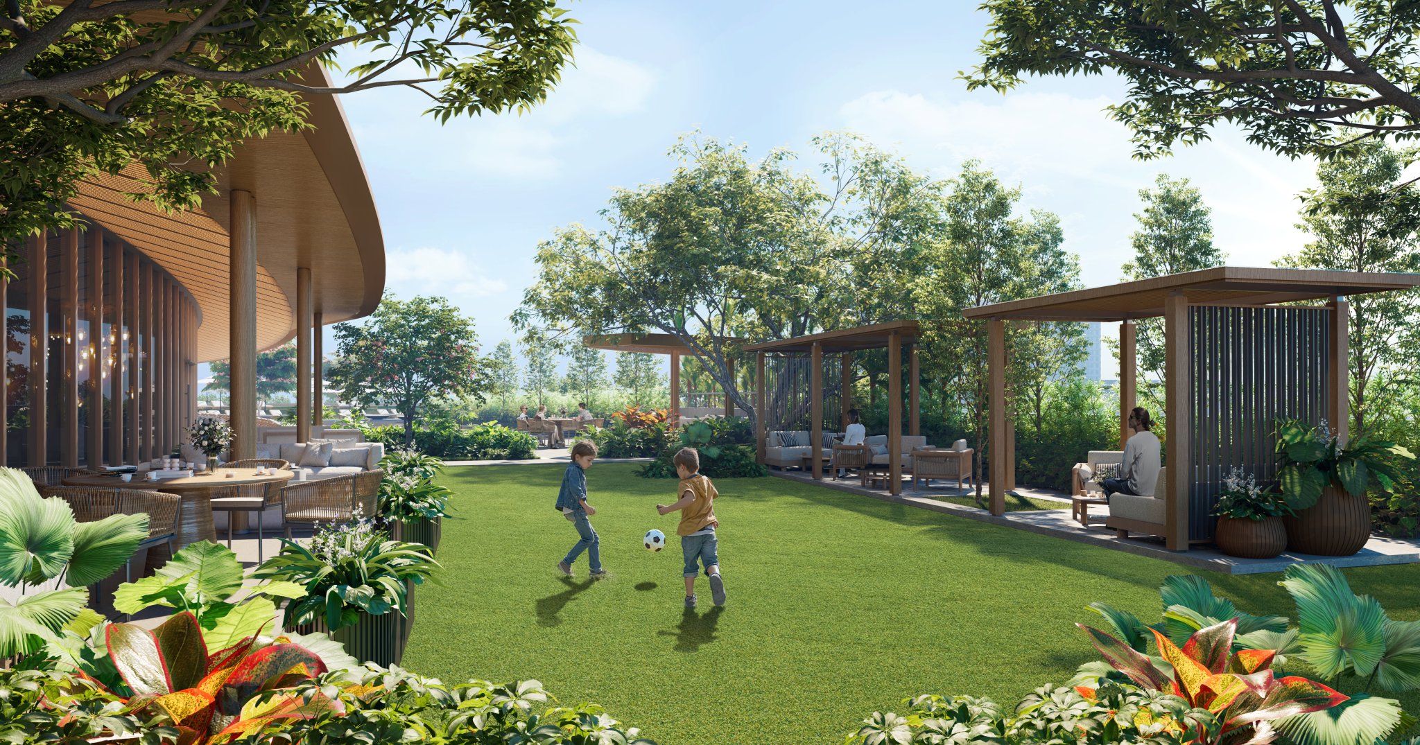 Shang Bauhinia Residences landscaped garden render