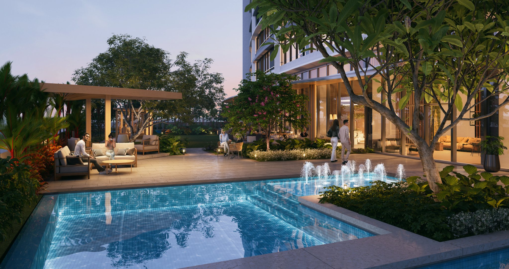 Shang Bauhinia Residences kids' pool area render, alternate view