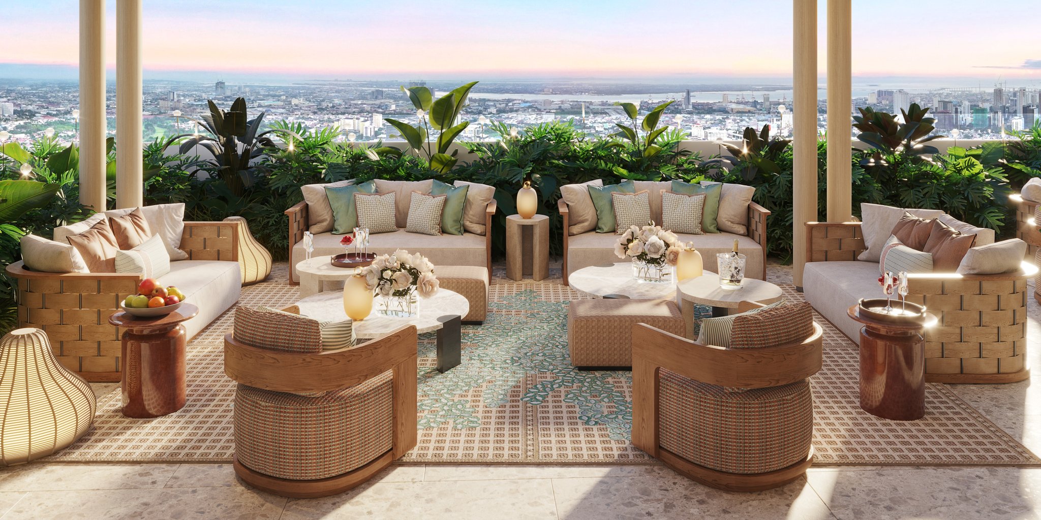 Shang Bauhinia Residences Level 7 al fresco event space render
