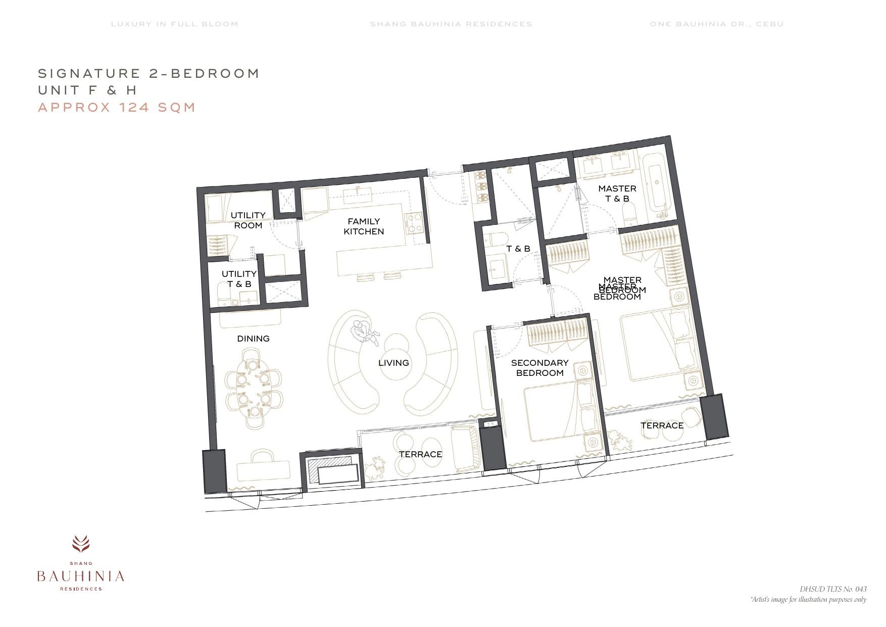 Shang Bauhinia Residences 2BR Signature floor plan