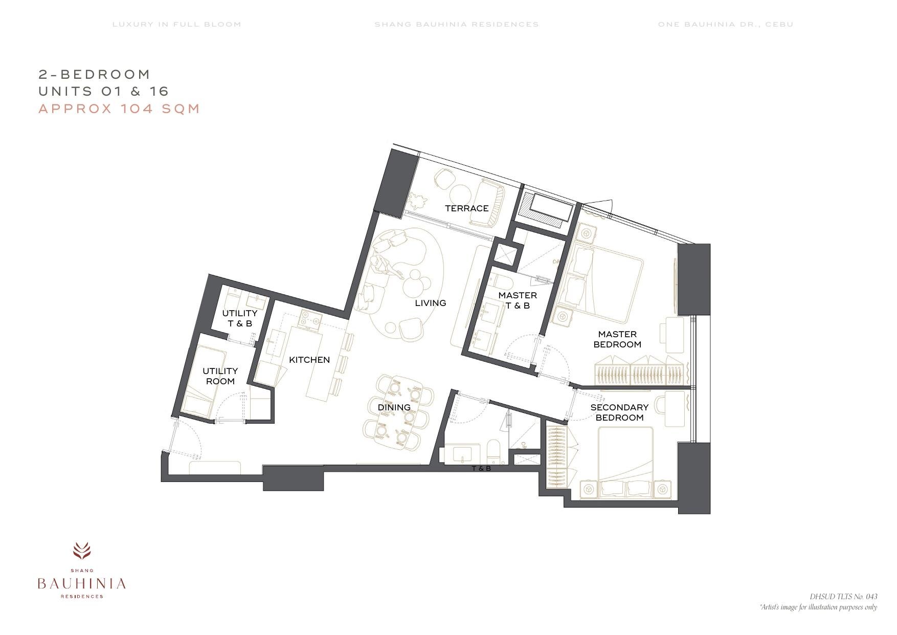 Shang Bauhinia Residences 2BR floor plan