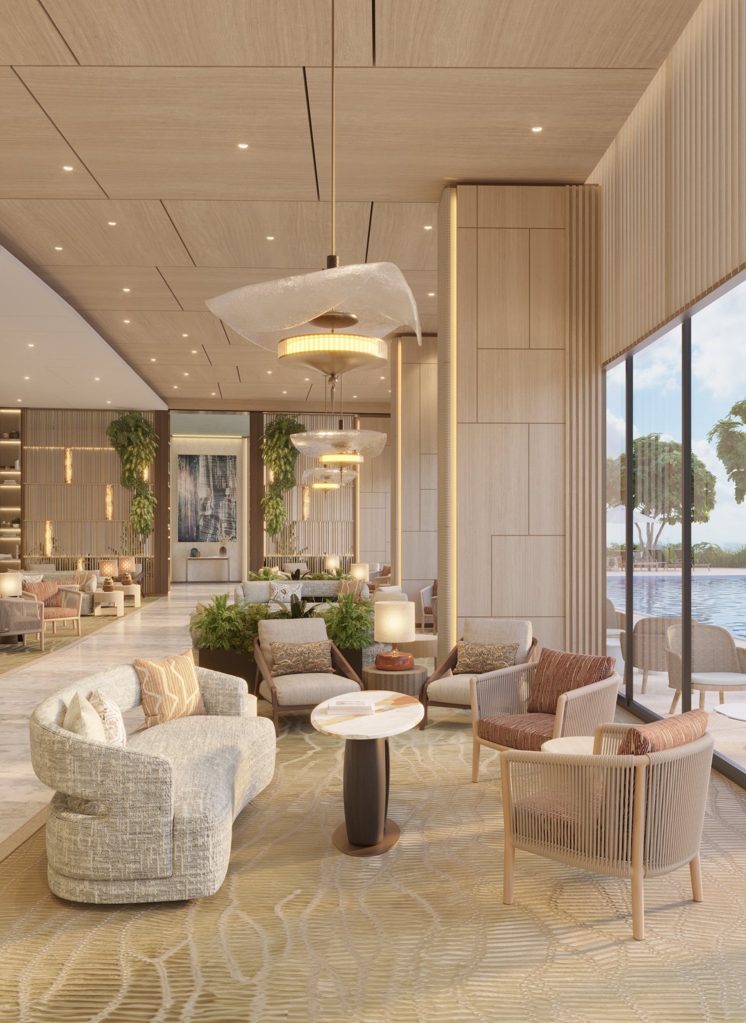 Shang Bauhinia Residences lounge al fresco render