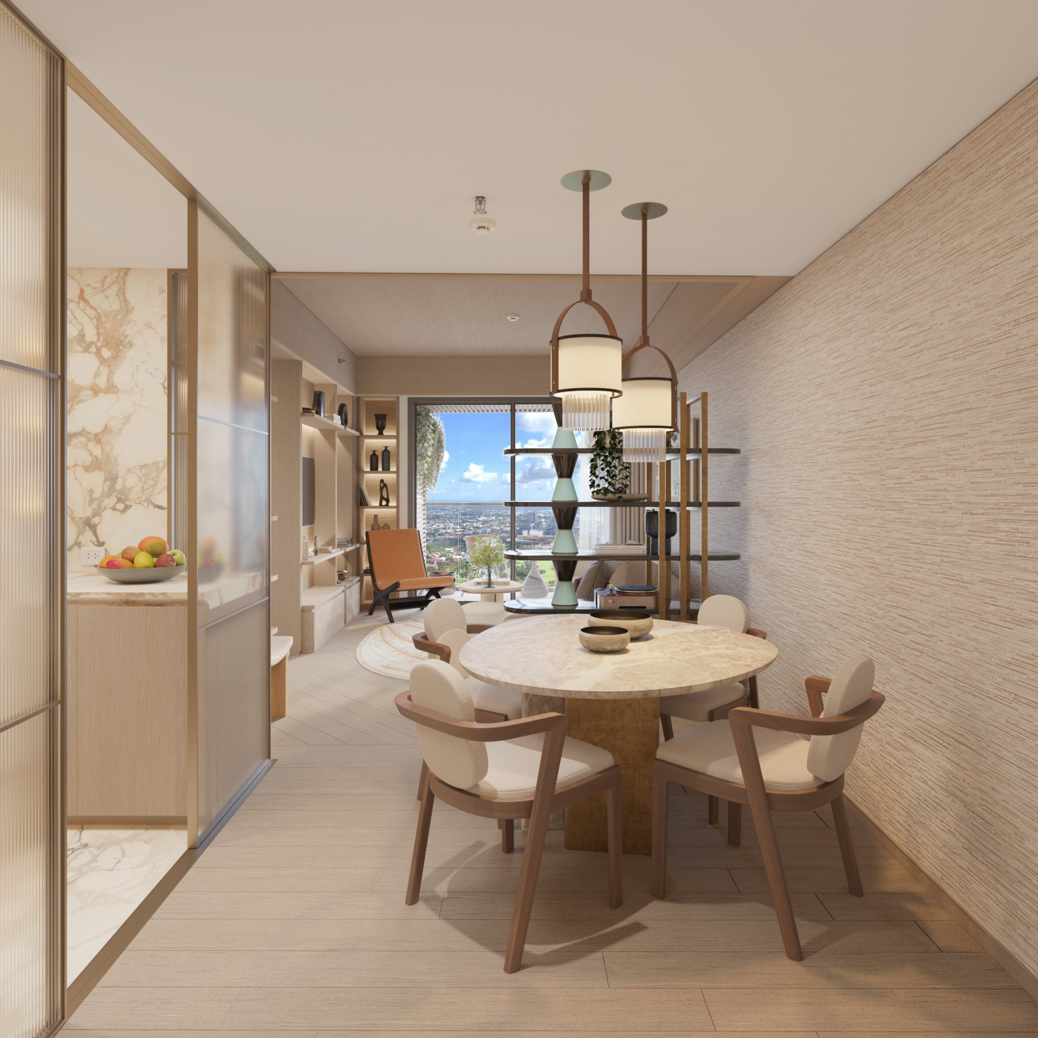 Shang Bauhinia Residences 1BR unit interior render