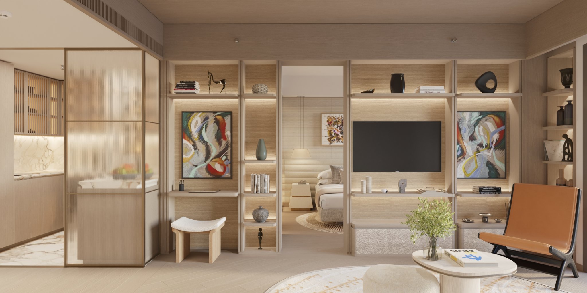 Shang Bauhinia Residences 1BR unit render, alternate view