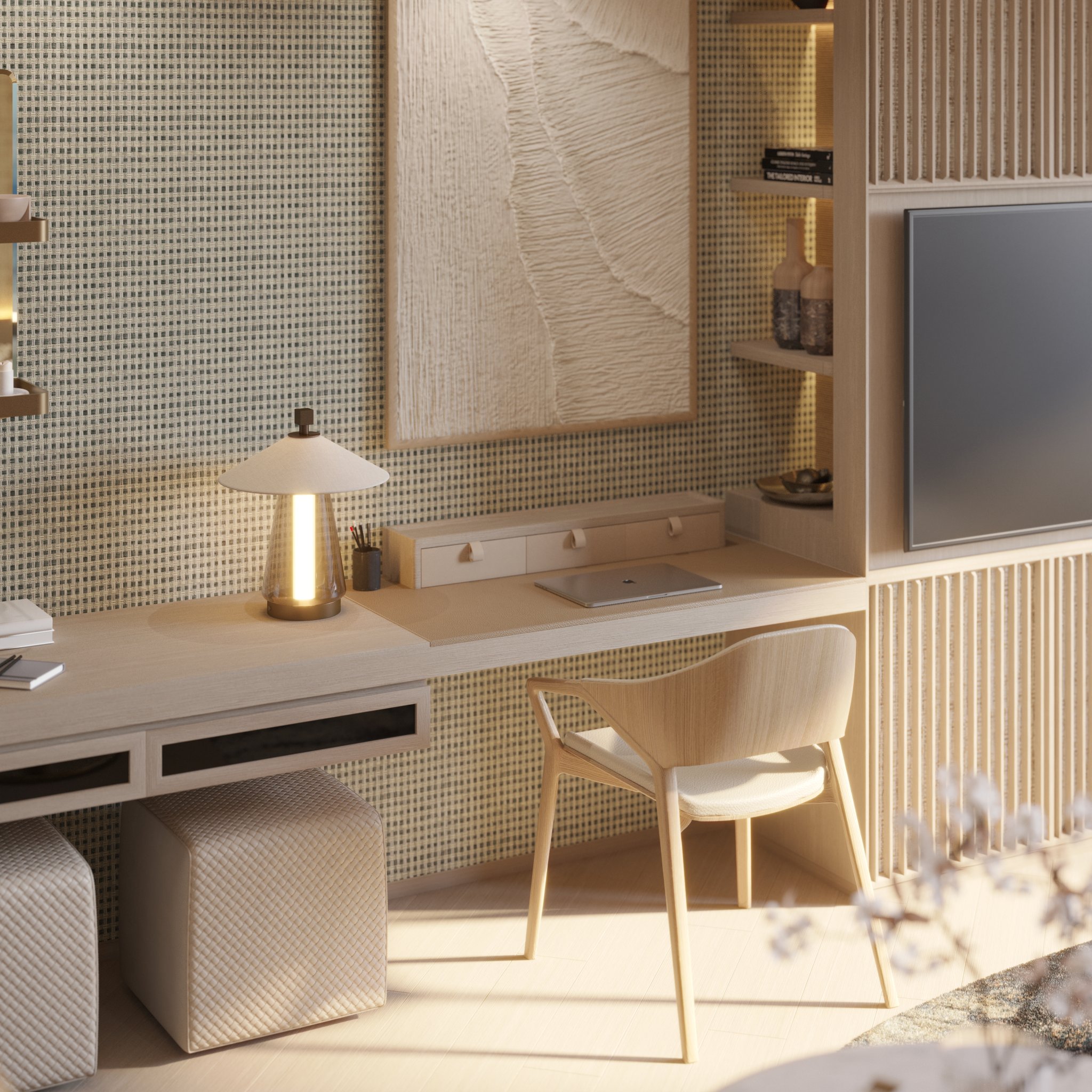 Shang Bauhinia Residences studio unit render, alternate view