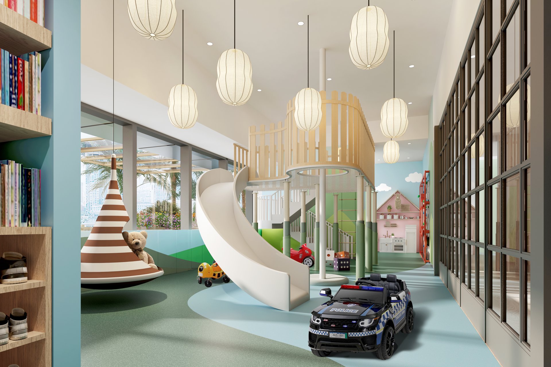 Laya indoor kids play area render