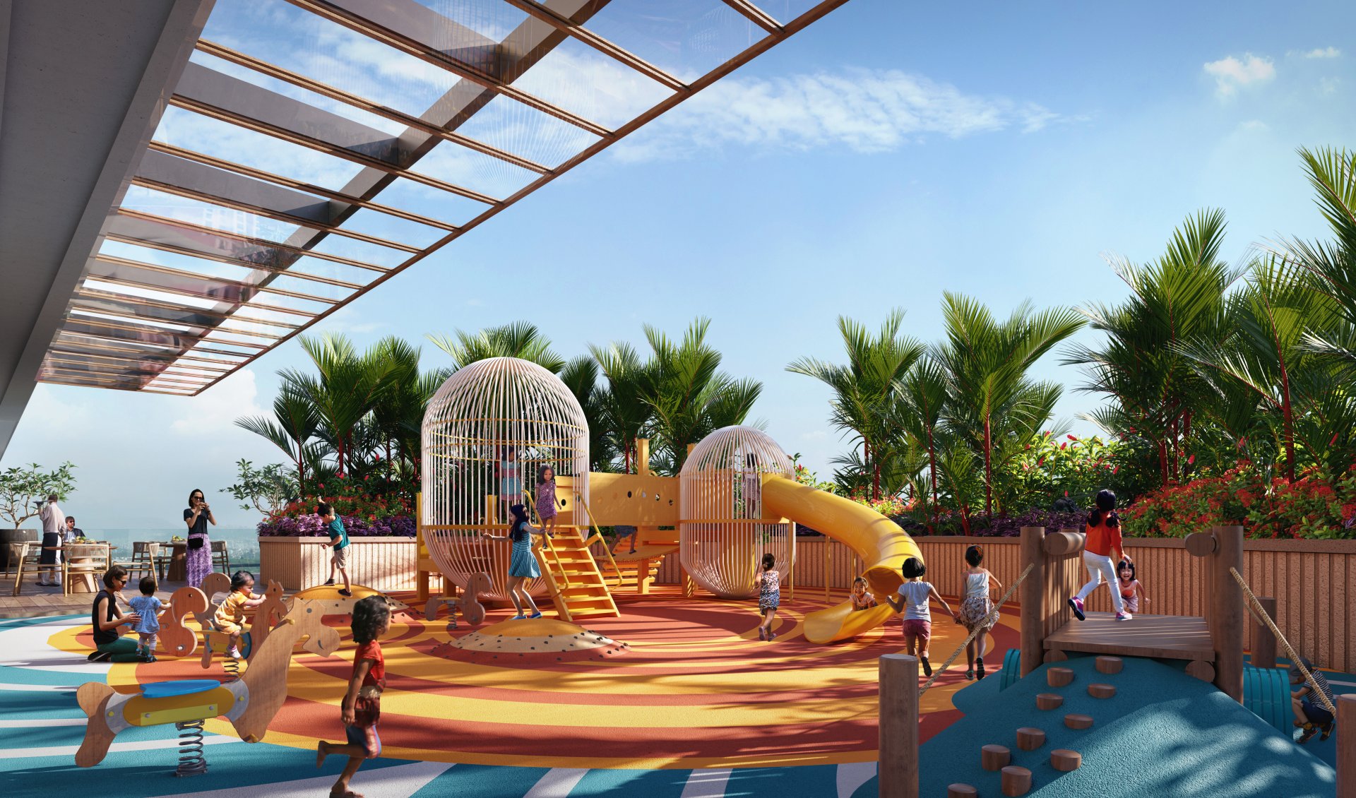 Laya outdoor kids play area render