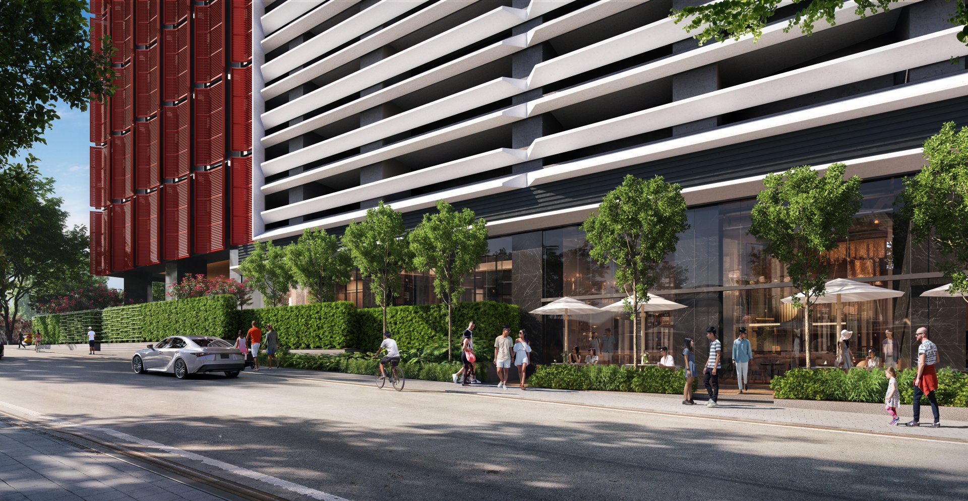 Laya ground-floor retail area render
