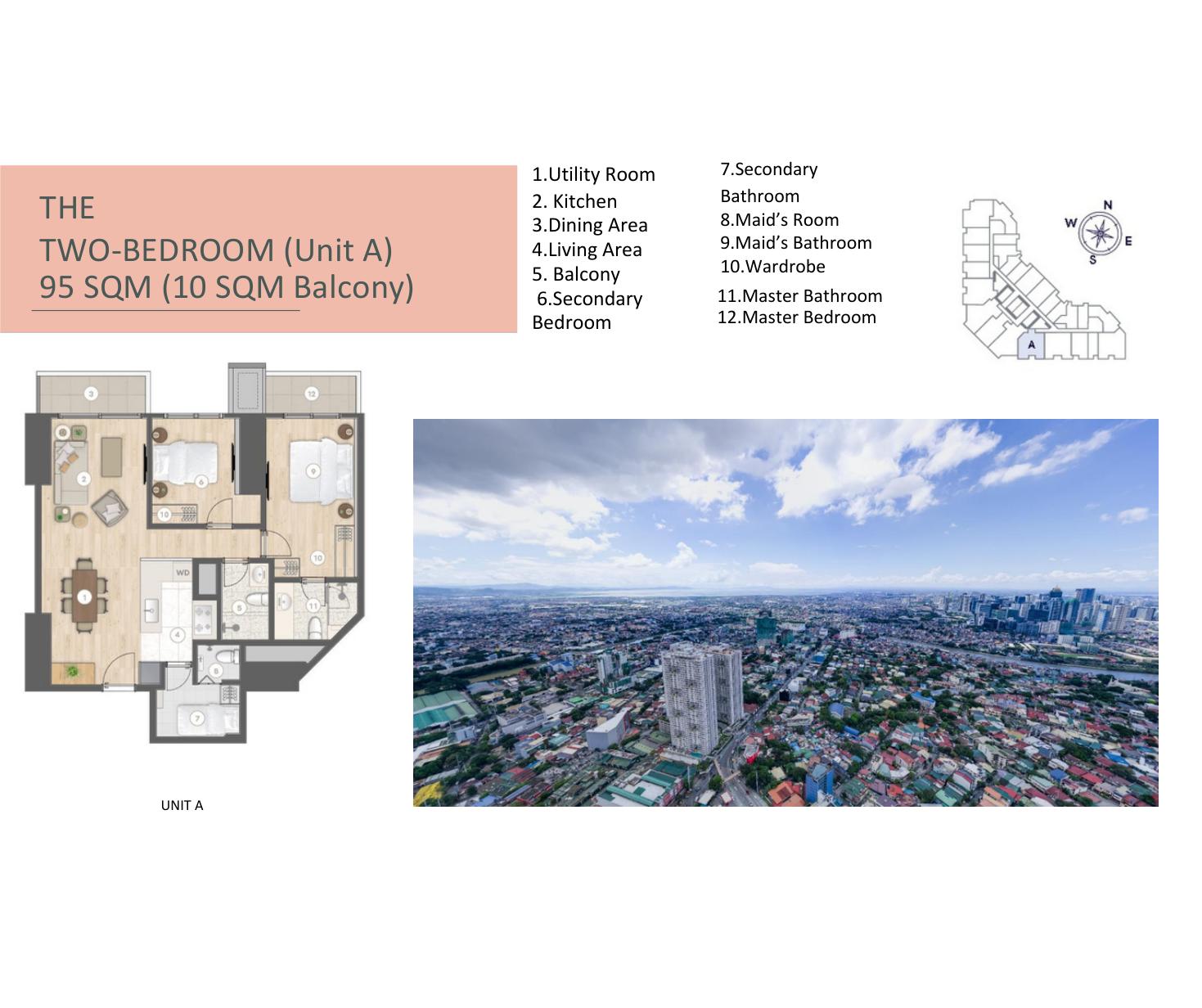 Laya 2-bedroom unit floor plan