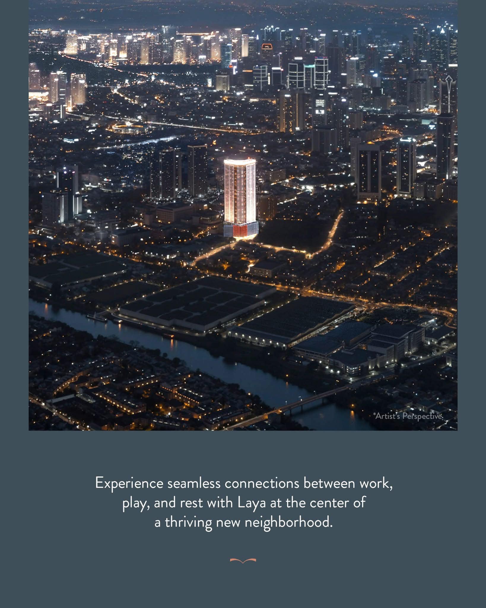 Laya lifestyle render, seamless connection to the city