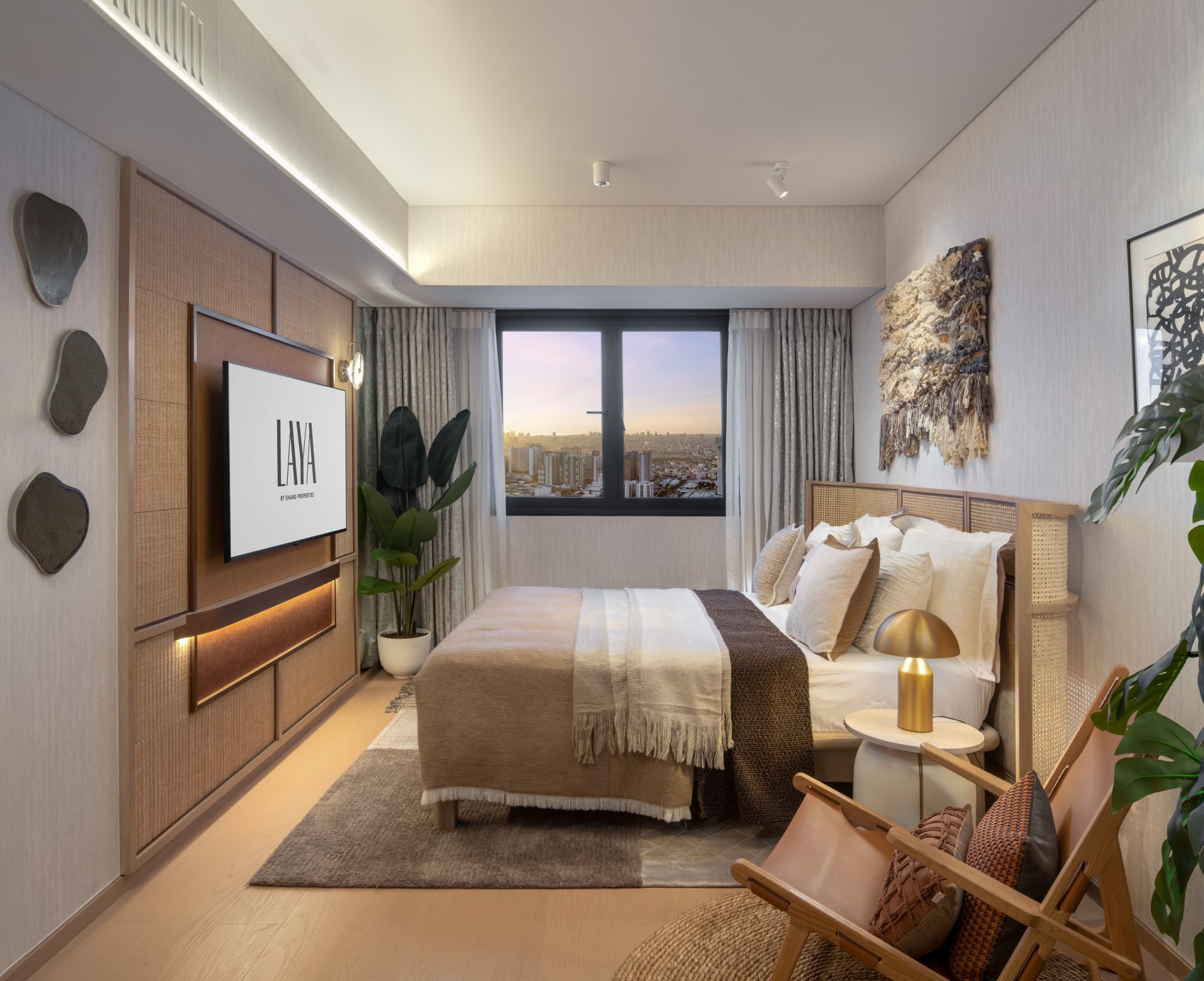 Laya 1-bedroom unit interior render, alternate view