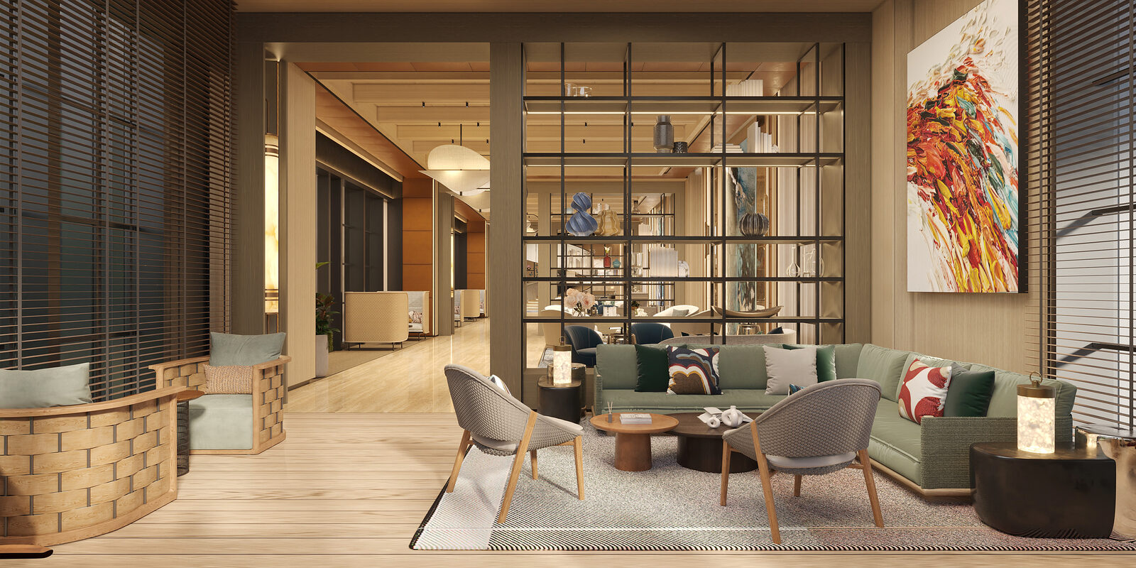 Shang Summit lounge interior render
