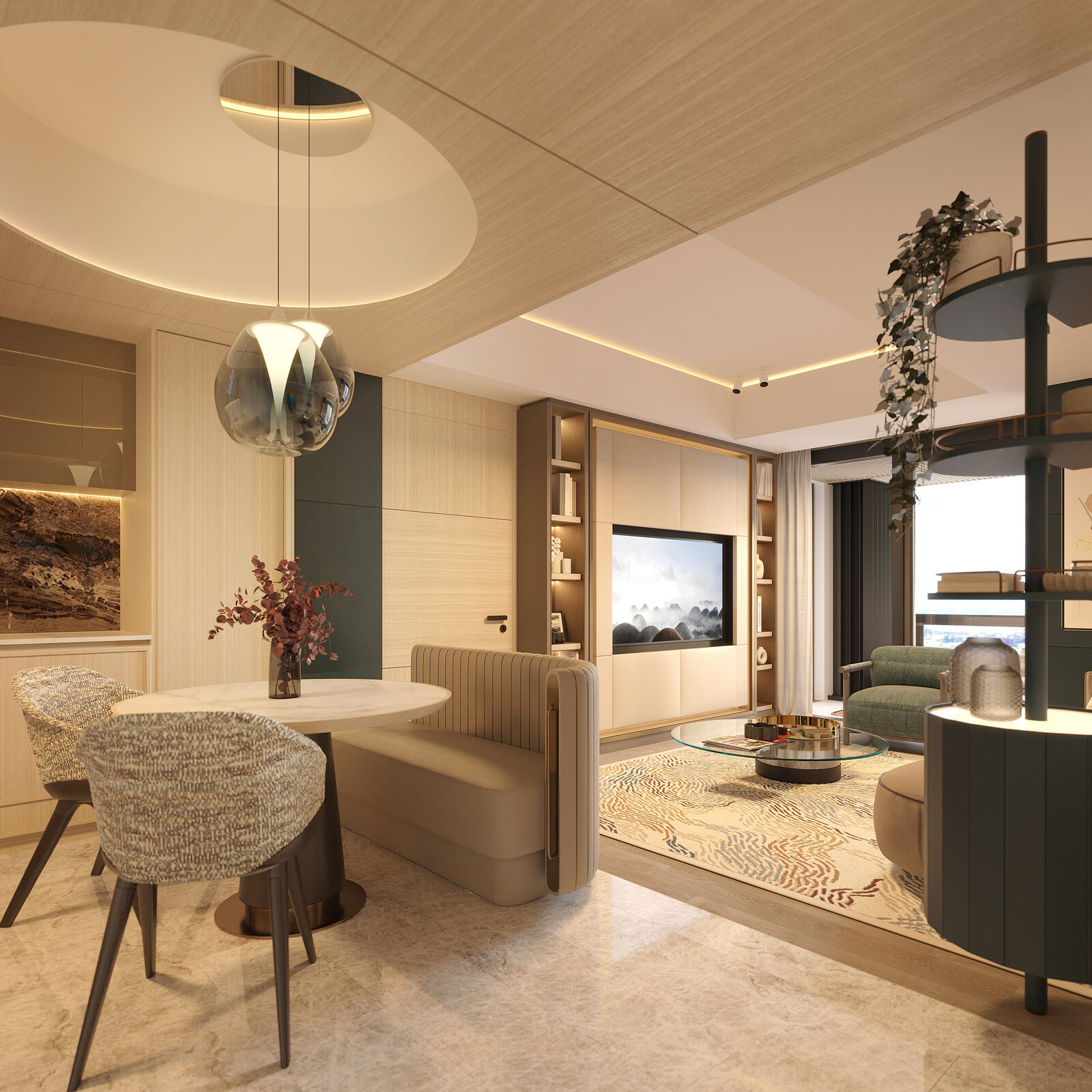Shang Summit 1BR bedroom render
