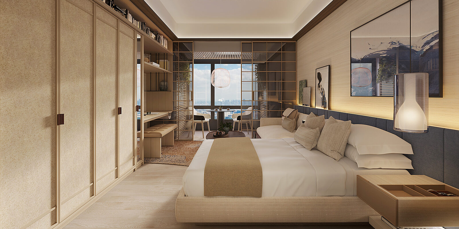 Shang Summit studio unit interior render