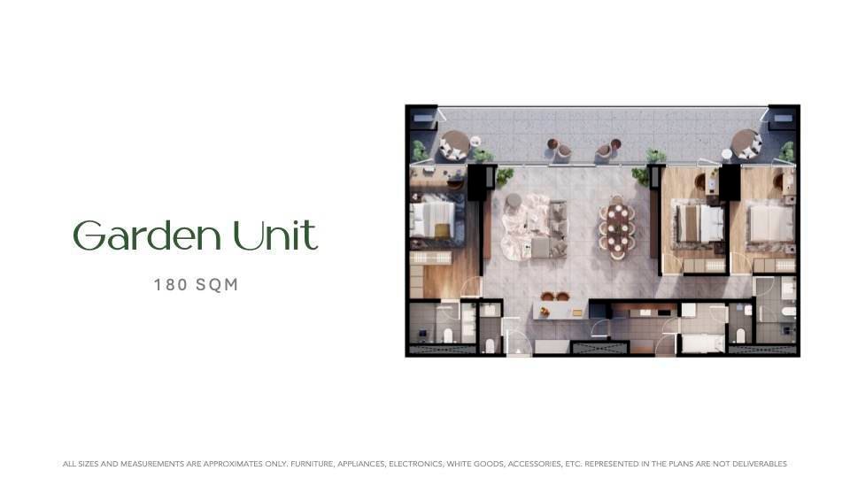 Garden unit 180 sqm floor plan