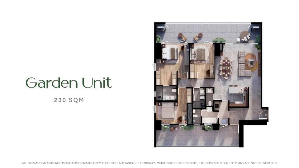 Garden unit 230 sqm floor plan