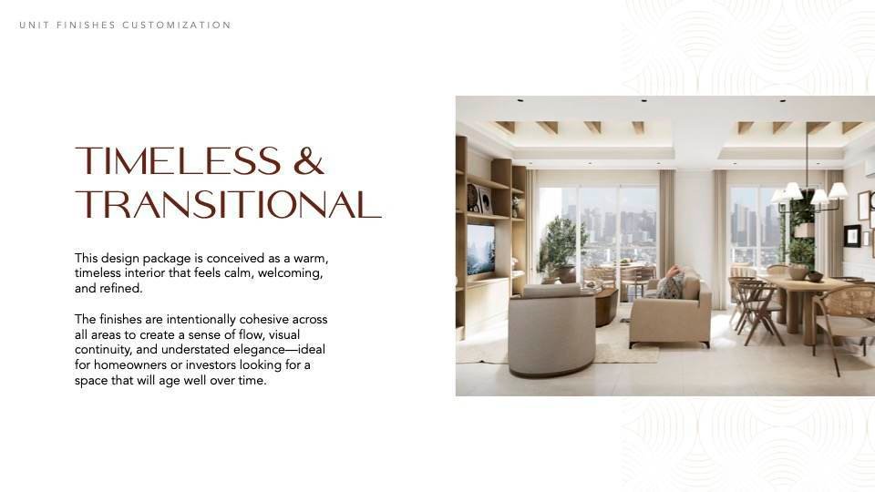 Timeless and Transitional design package render