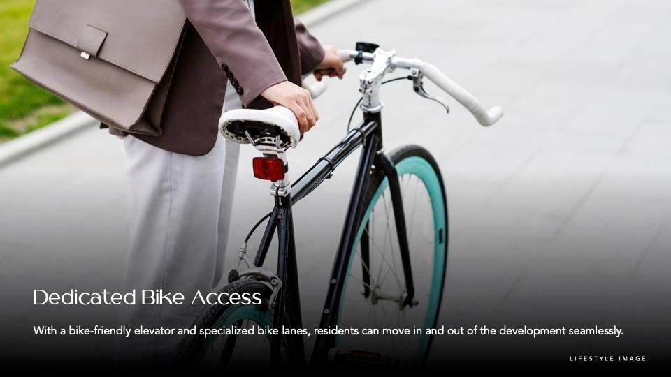 Dedicated bike access lifestyle photo