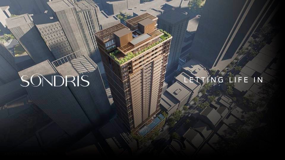 Sondris tower aerial exterior render