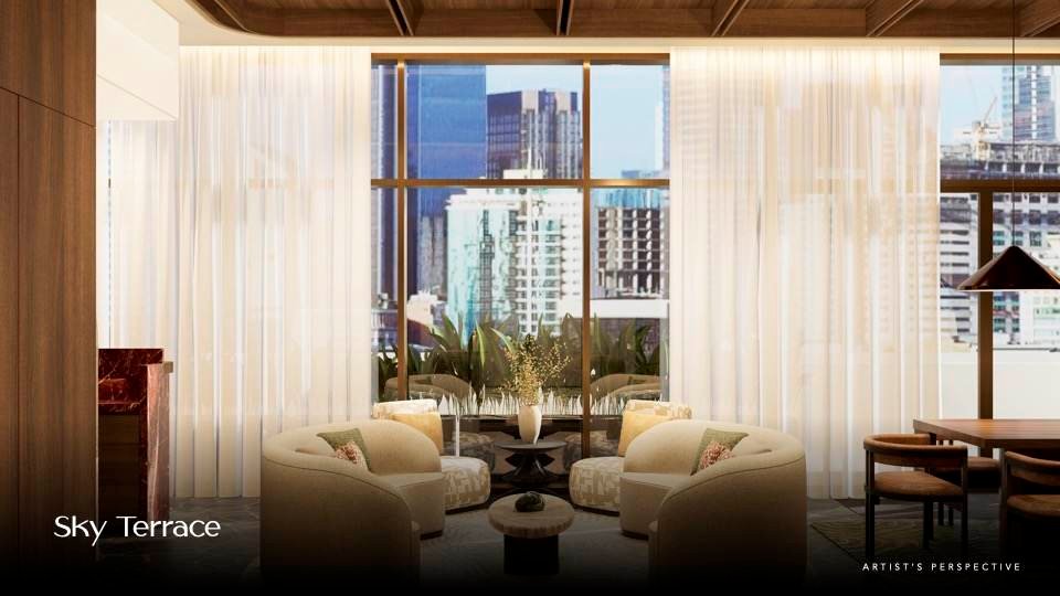 Sondris sky terrace lounge render