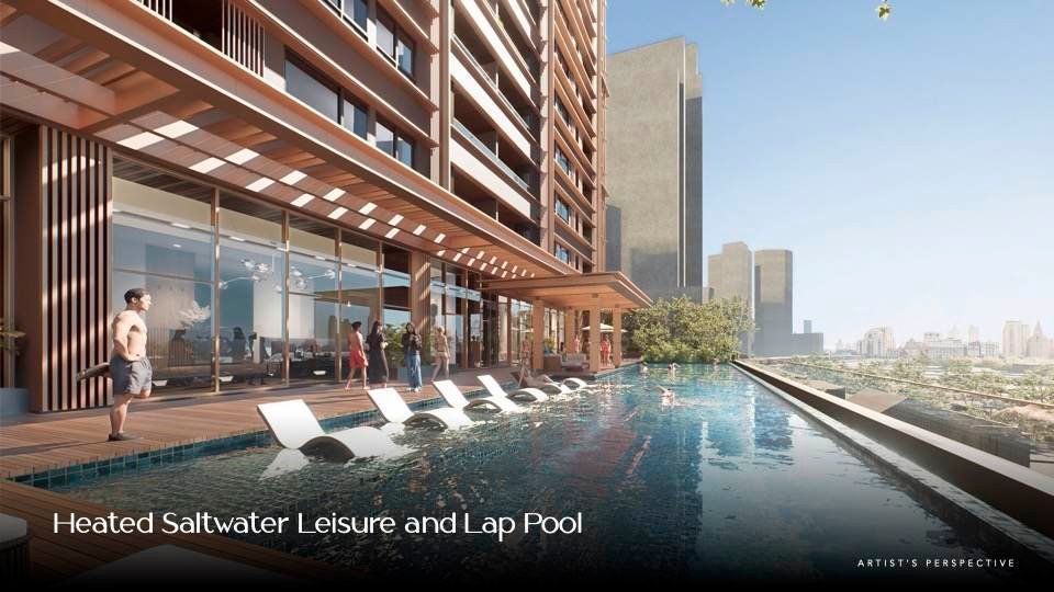 Heated saltwater pool render