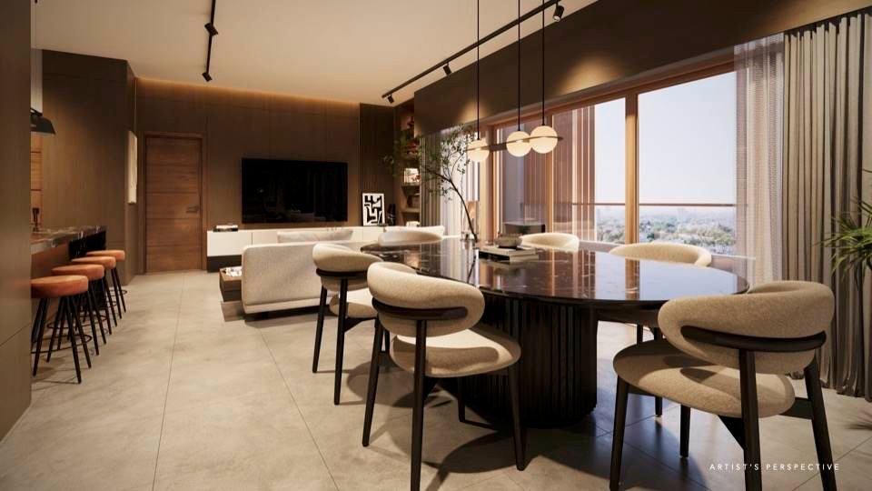 Sondris living and dining area render
